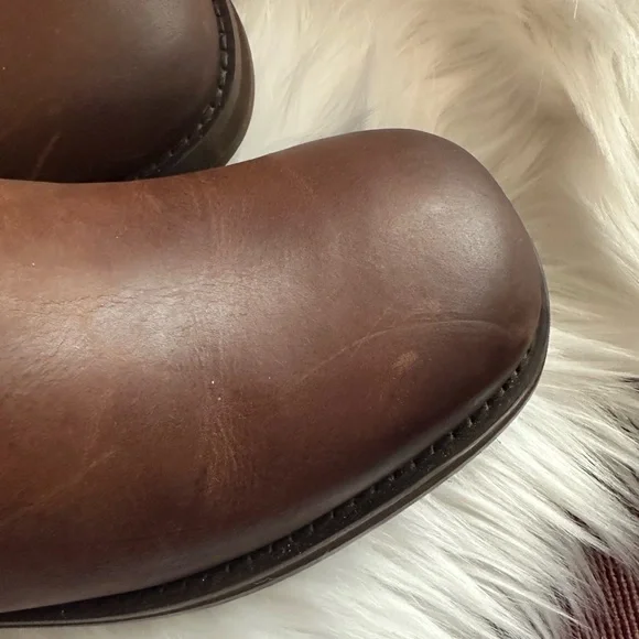 NWTS Dingo Brown Leather Buckle Heeled Harlee Motorcycle Boots Sz 9 - Picture 13 of 14